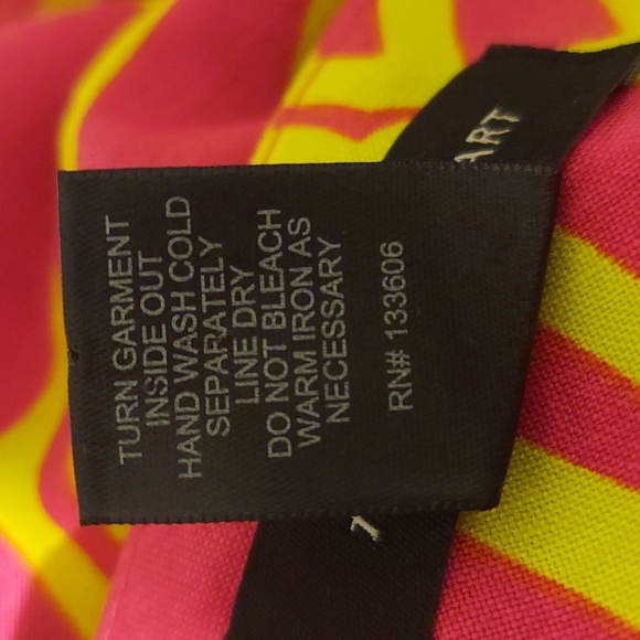 Ashley Stewart Tropical Floral Print Dress Size 24 Pink Green Chartreuse - Picture 14 of 16